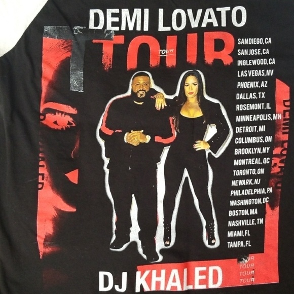 Demi Lavato & DJ Khalid Concert Ringer Tshirt - Picture 4 of 6